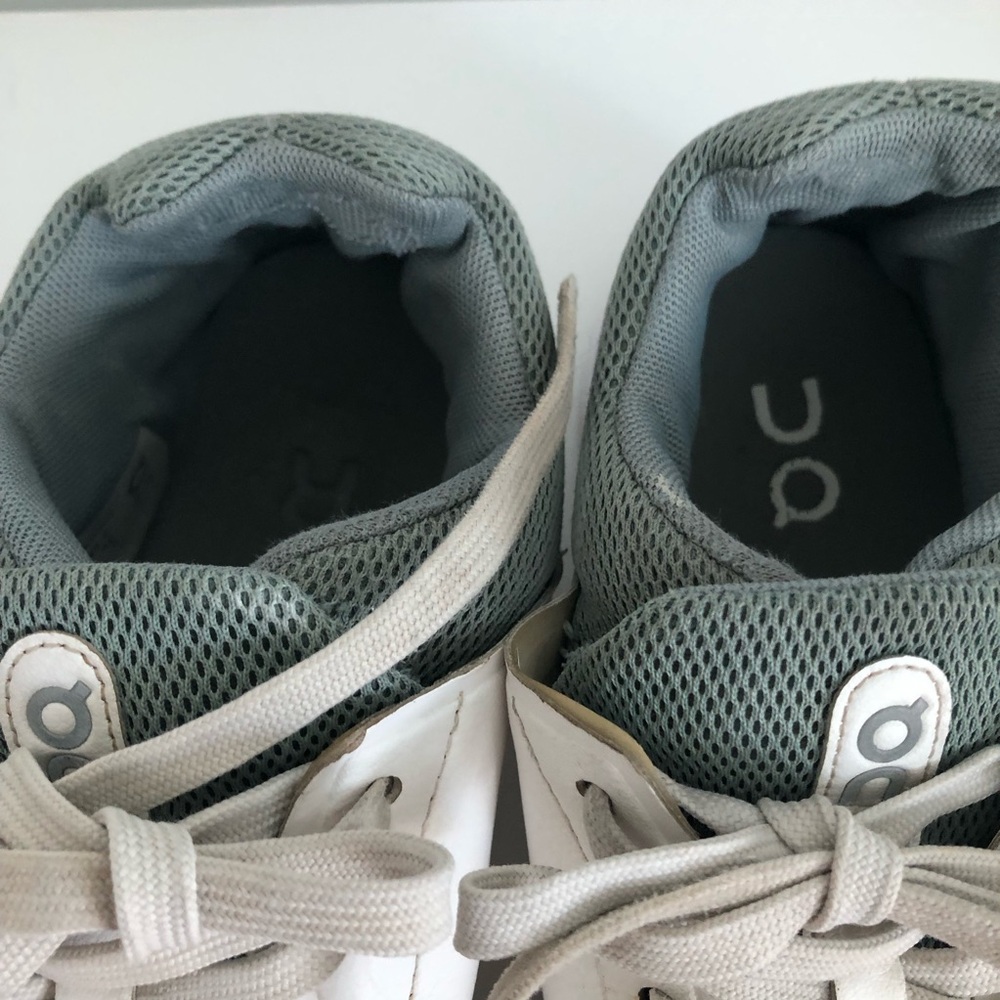 On The Roger White and Gray Sneakers - Picture 5 of 8